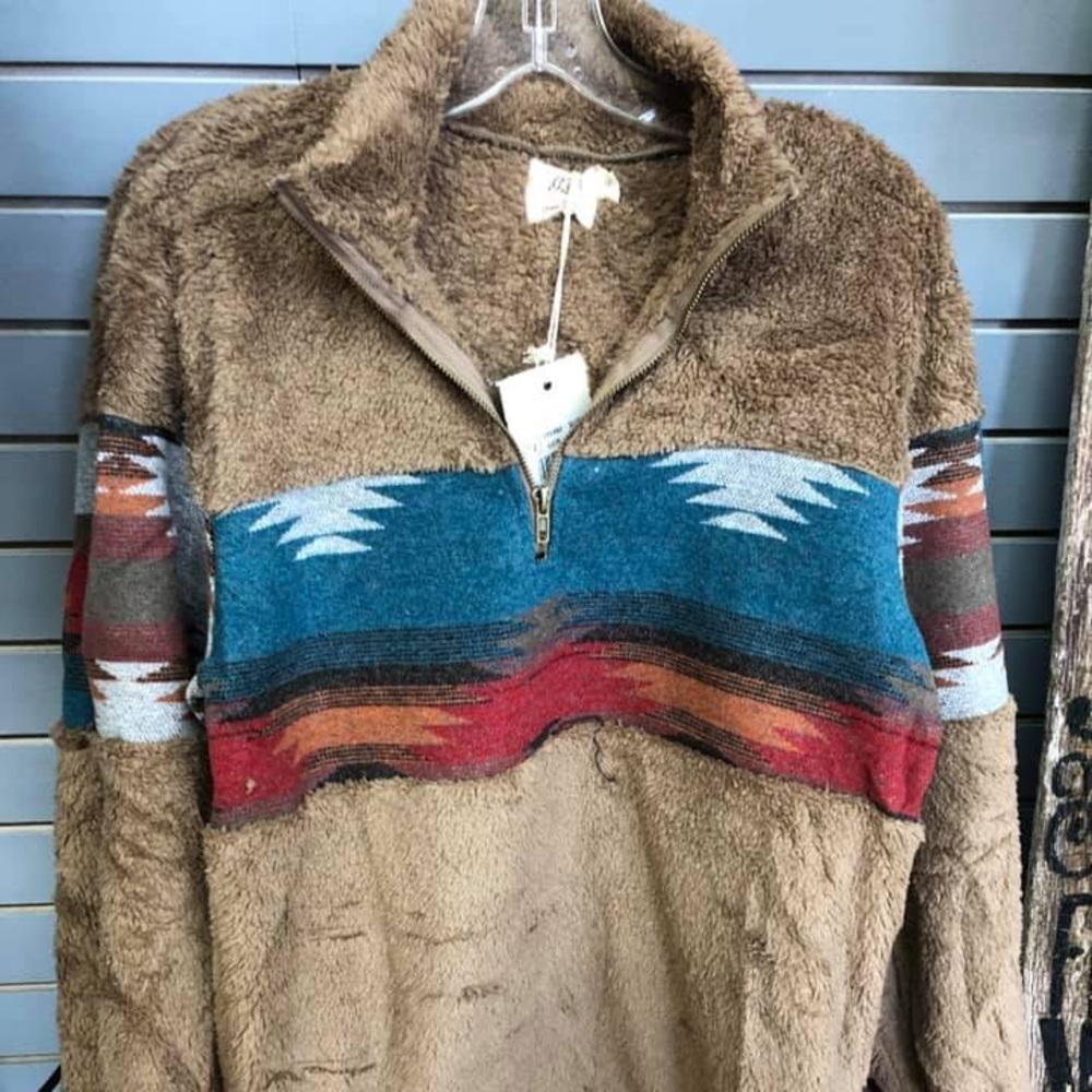 Aztec fleece pull over
